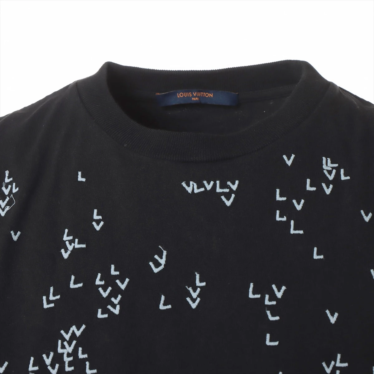 ヴィトン 22AW コットン Tシャツ M メンズ ブラック RM222M LV 