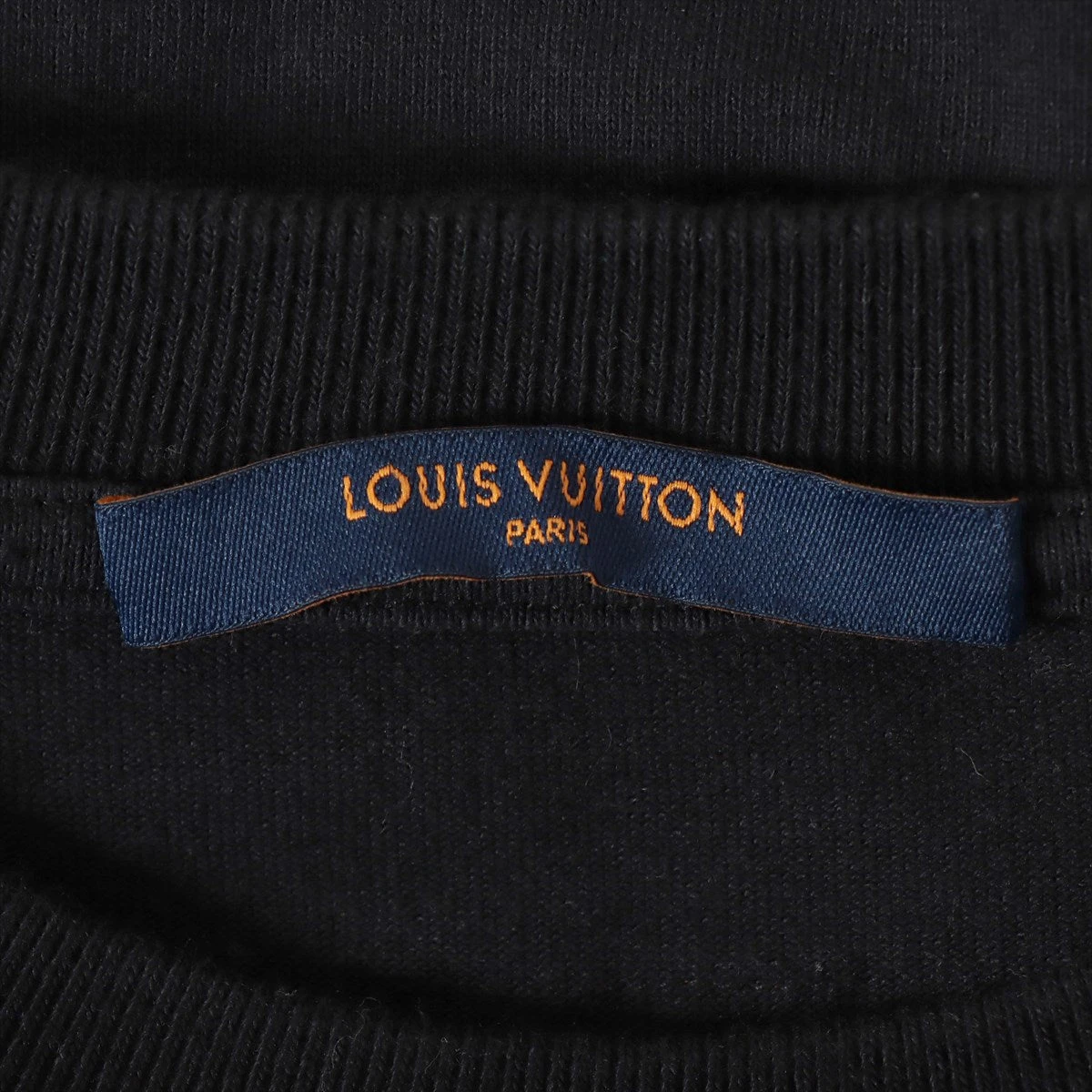 ヴィトン 22AW コットン Tシャツ M メンズ ブラック RM222M LV 