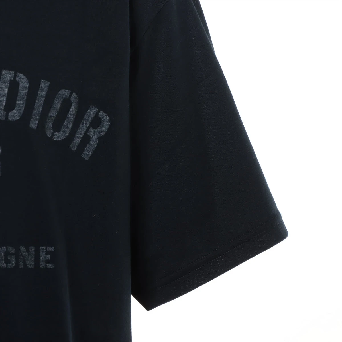 【クリスチャンディオール】Tシャツ　ビジュー　リボン　ネイビー　カシミヤ混　42 Christian Dior クリスチャンディオール THE SUBVERSIVE STITCH
