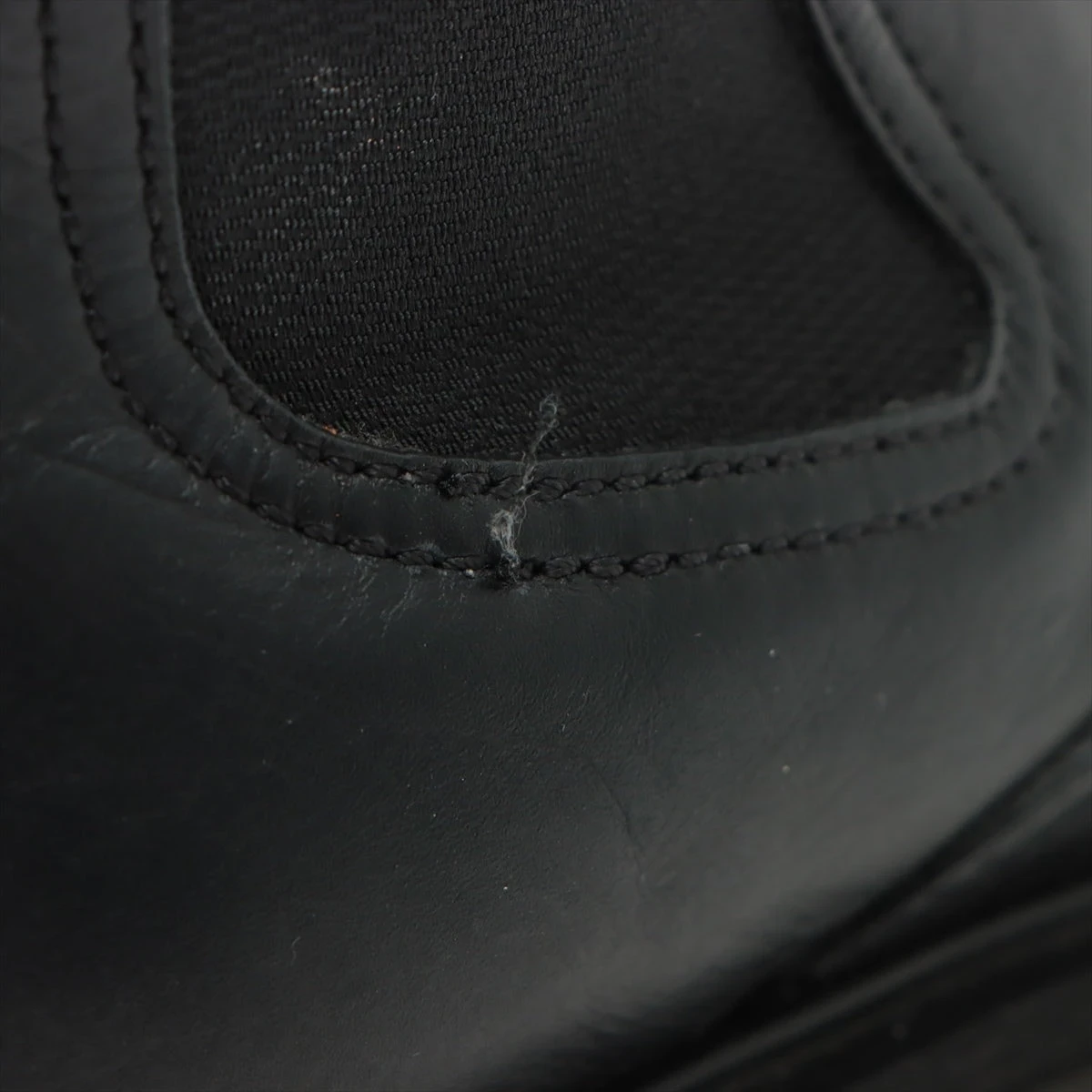 セリーヌ　ブラック サイドゴアブーツ 厚底 レザー REMME｜ショート チェルシーブーツ 厚底 牛革 レザー サイドゴア