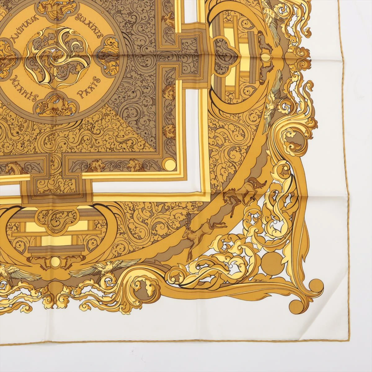 エルメス カレ90 ANIMAUX SOLAIRES 太陽の動物たち スカーフ シルク