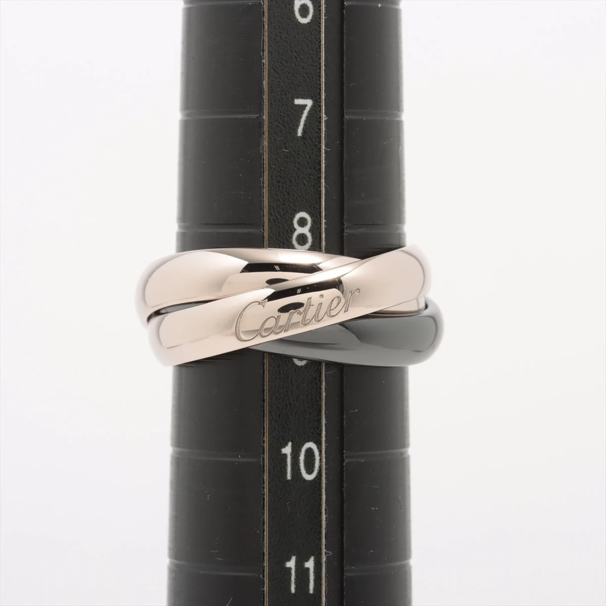 カルティエ トリニティ リング 750(WG)×セラミック 6.6g 48 A1887844