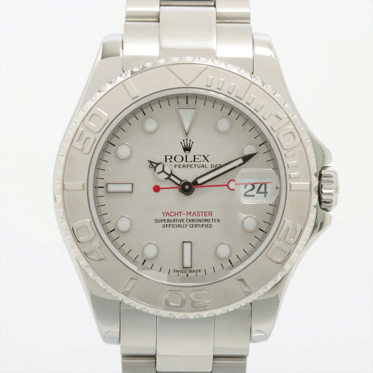 ロレックス ヨットマスター 168622 SS×PT AT シルバー文字盤 あまりごま1