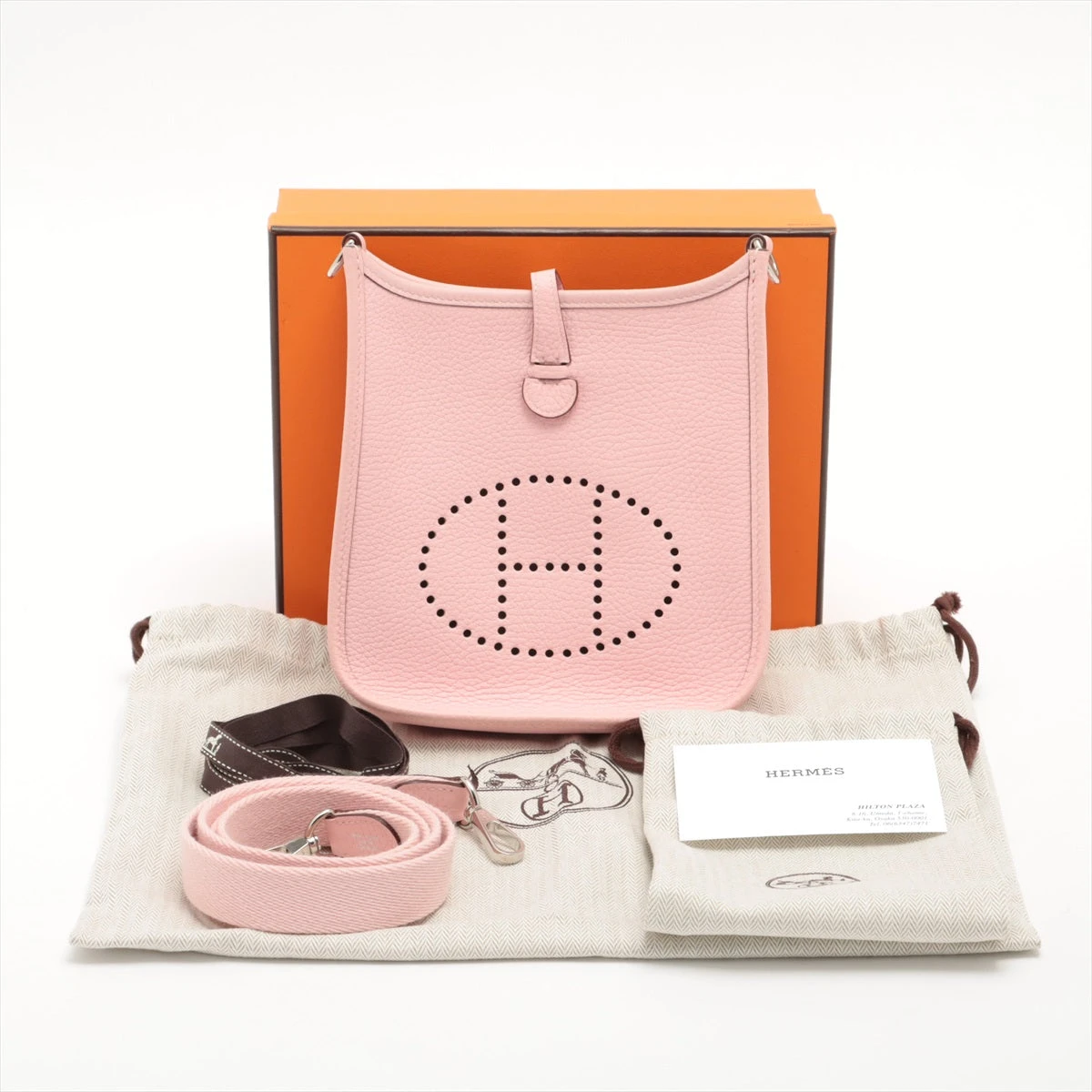 可愛いサクラ色♡【HERMES】エブリン TPM バッグ 16 ローズ 楽天市場】【未使用品】エルメス【HERMES】 エヴリンTPM ローズ
