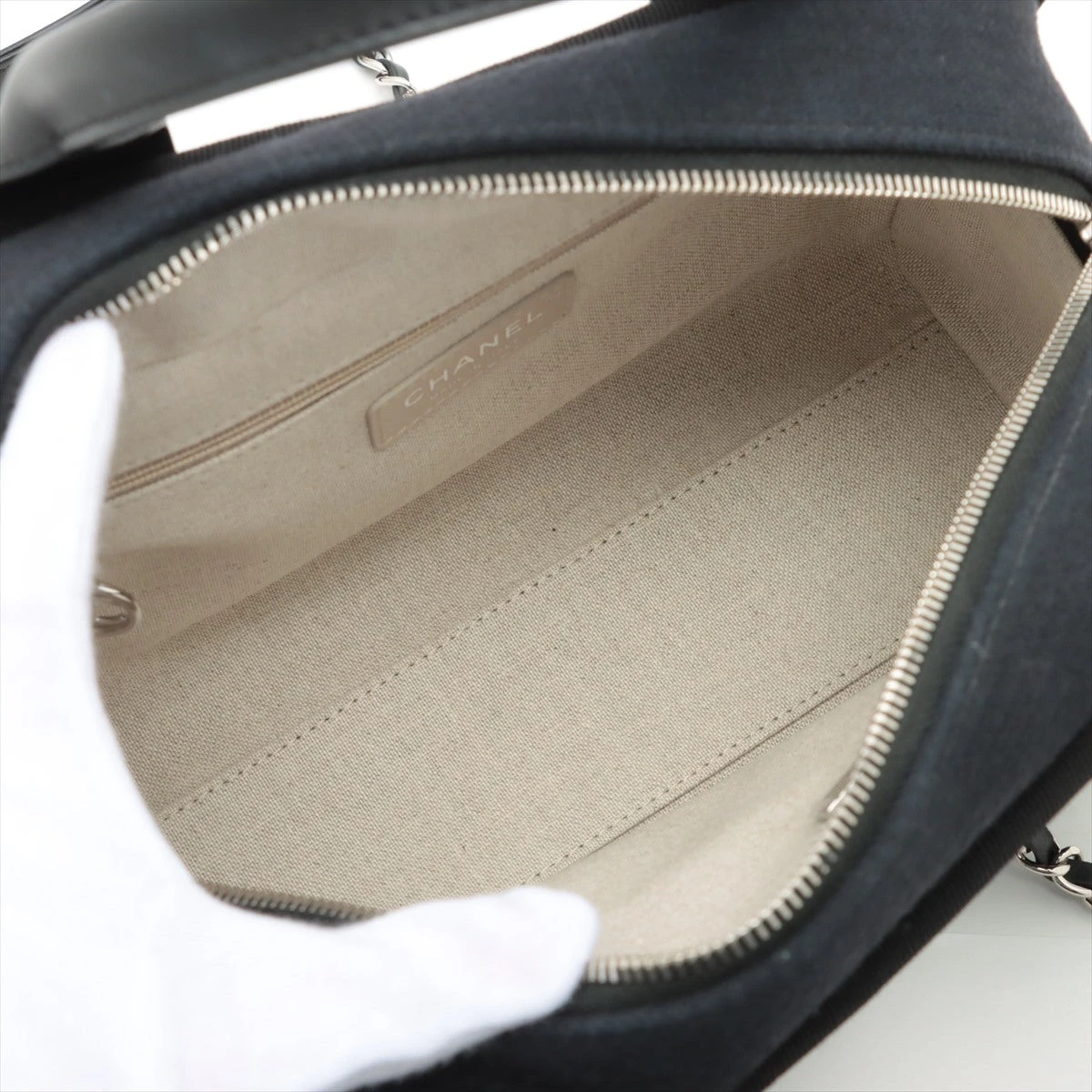 シャネル ドーヴィル キャンバス レザー 2way ショルダーバッグ CHANEL - シャネル CHANEL ドーヴィル 2WAY ボーリングバッグ