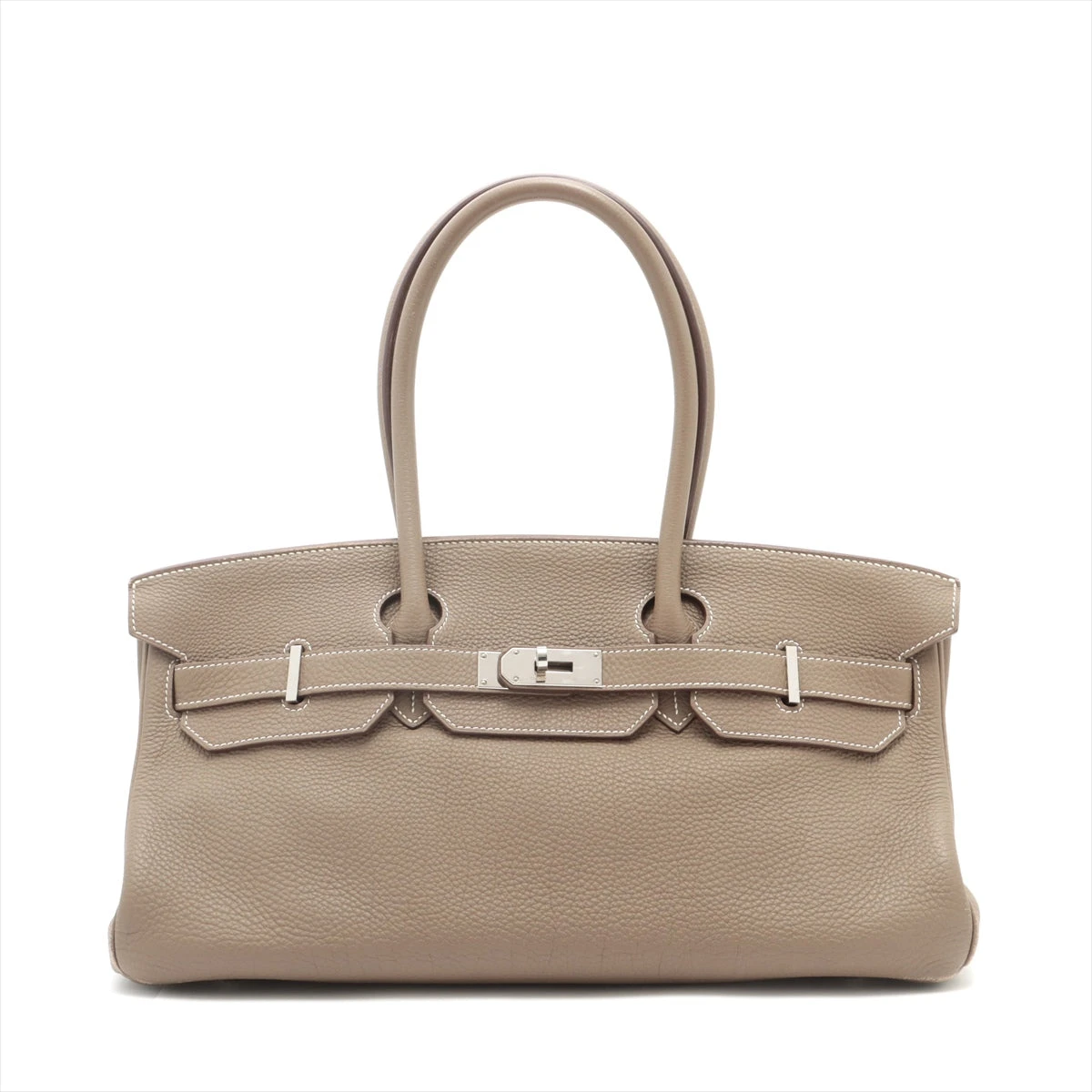 エルメス ショルダーバーキン トゴ エトゥープ シルバー金具 □Q