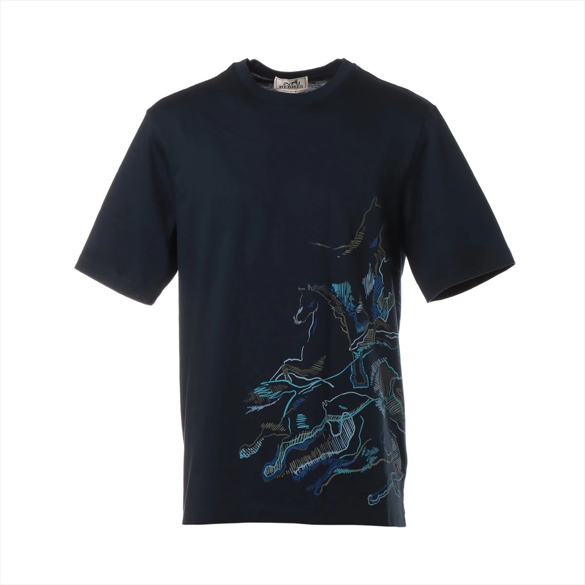 エルメス コットン Tシャツ M メンズ ネイビー A1934907｜中古ブランド 