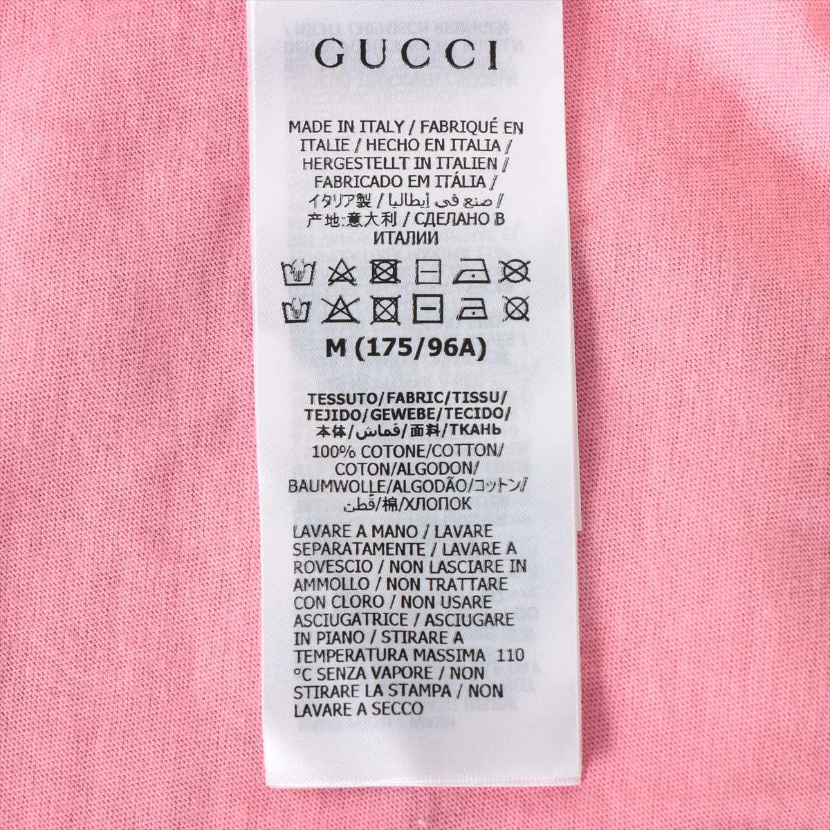 グッチ×ヒグチユウコ コットン Tシャツ M メンズ ピンク 548334