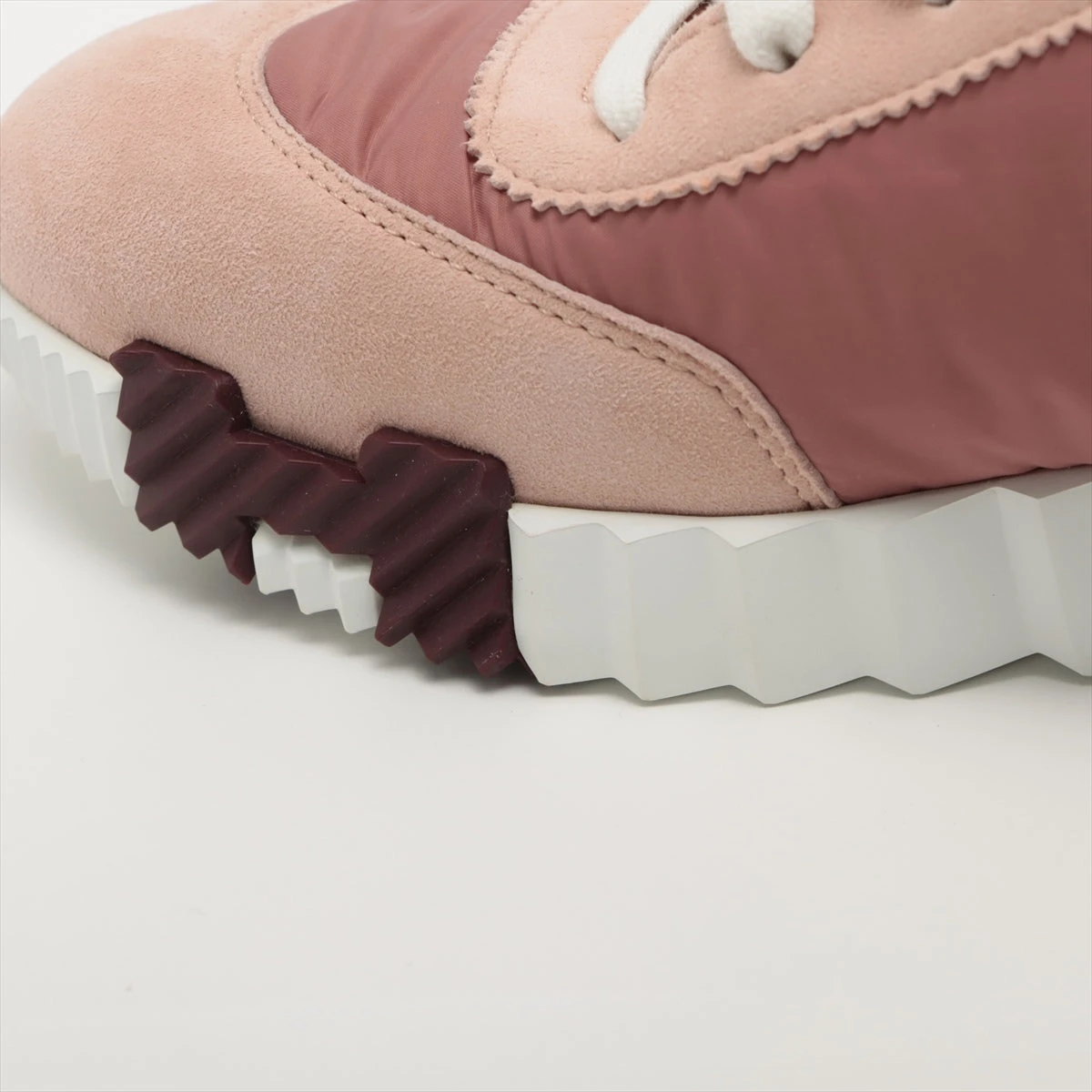 エルメス ナイロン×レザー スニーカー 36 レディース ピンク
