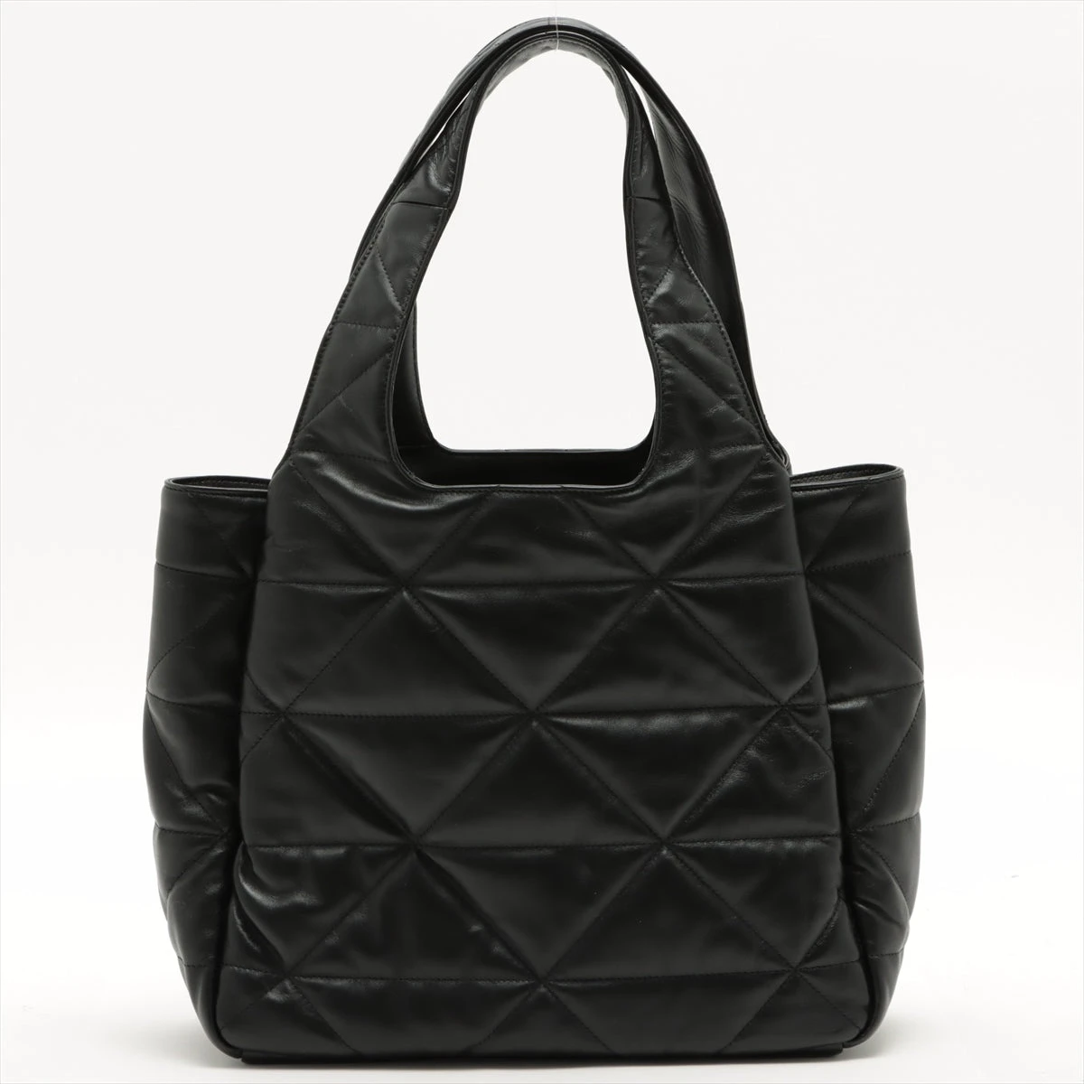 【Prada】2WAY ナッパレザートートバッグ ブラック・中古 プラダ ナッパレザー トートバッグ ブラック A1918213｜中古