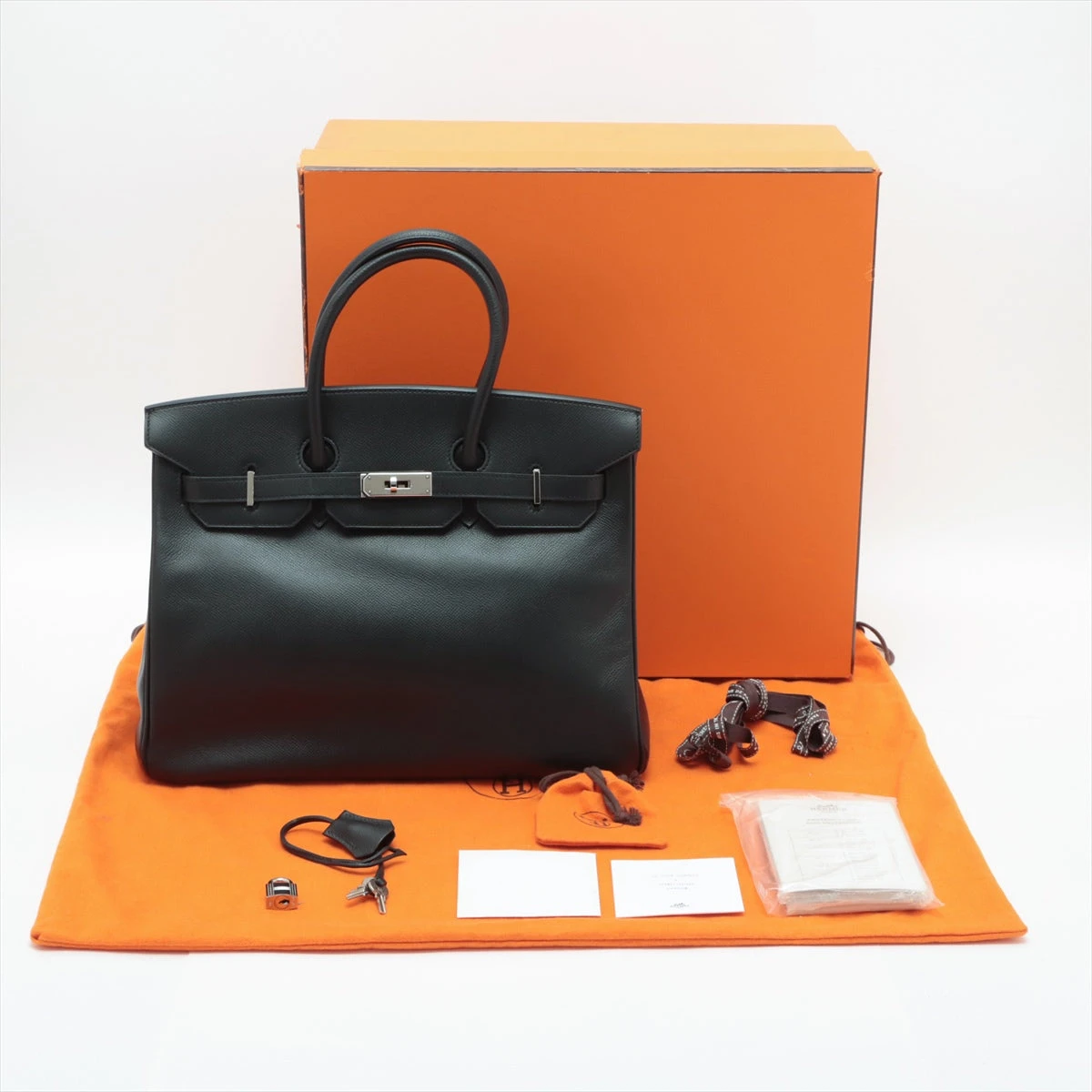 エルメス バーキン35 クシュベル ブラック シルバー金具 □J:2006年