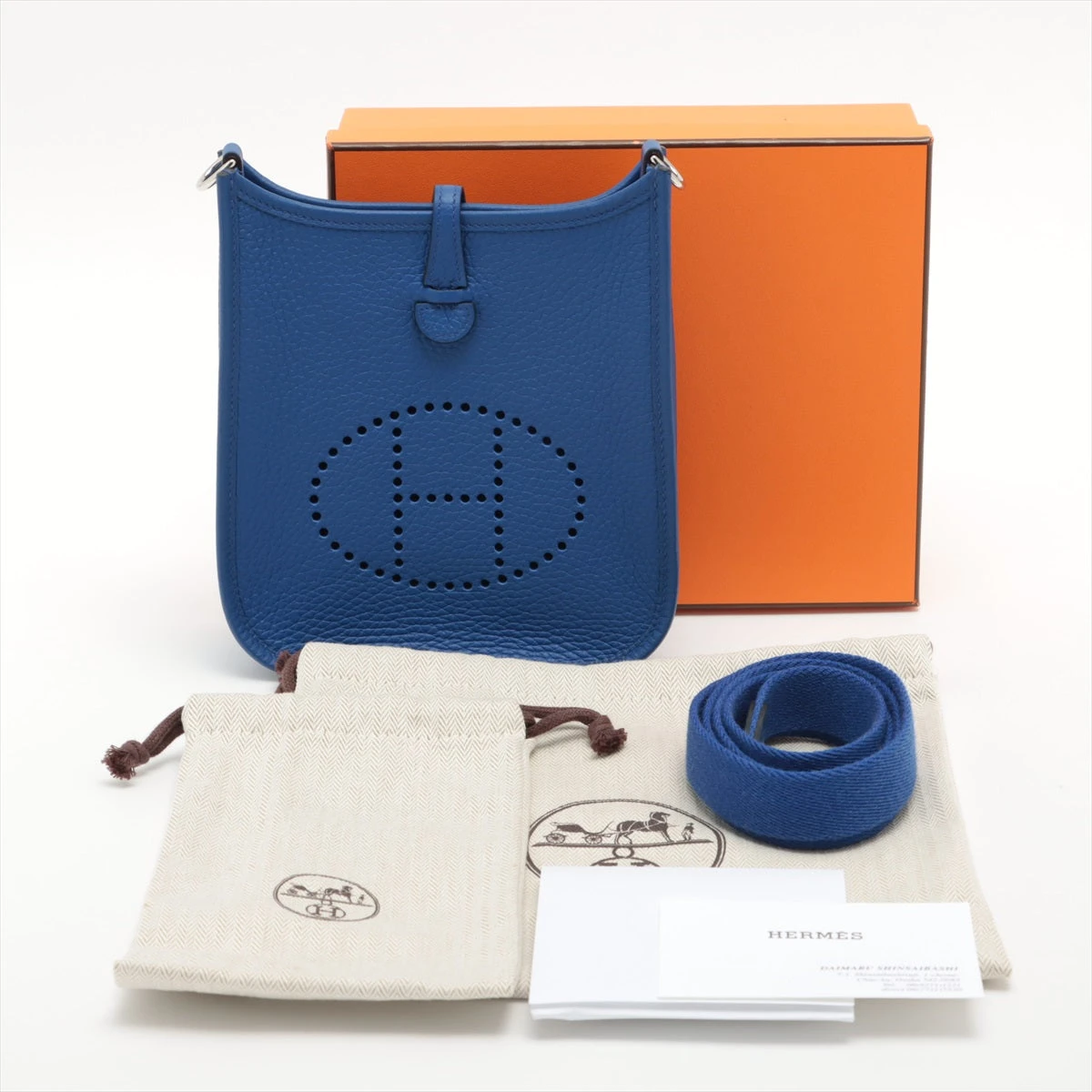 【HERMES】エヴリンPM/ブルーロイヤル/シルバー金具 エルメス エブリンTPM トリヨンクレマンス ブルーロワイヤル