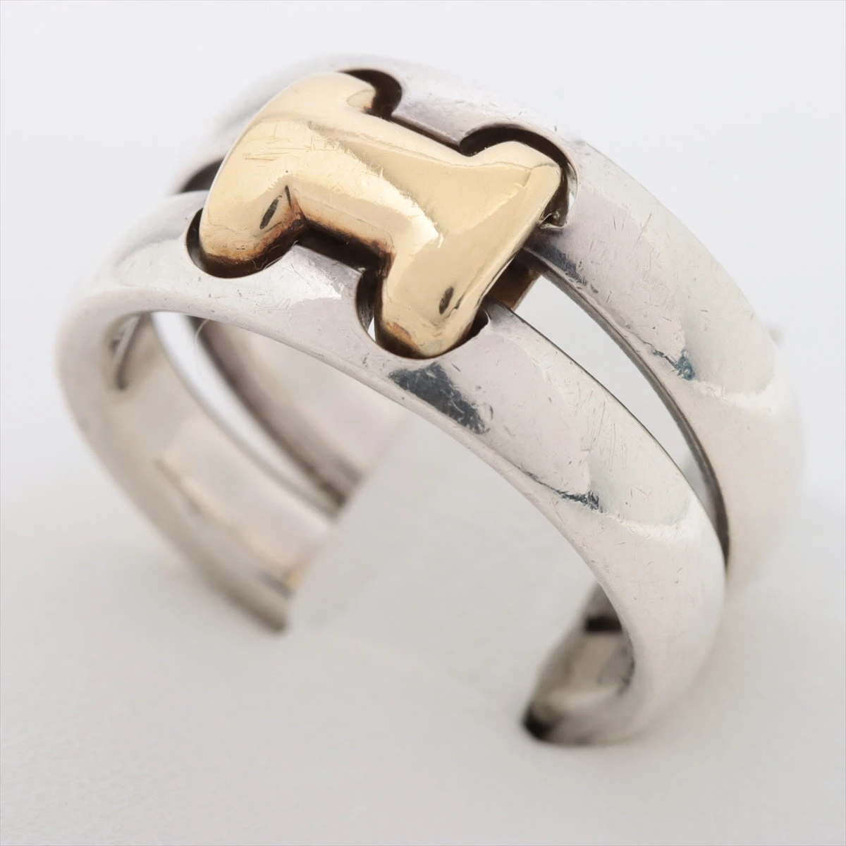 エルメス リング オランプ GM 黒×シルバー Mサイズ エルメス リング オランプ GM 黒×シルバー Mサイズ