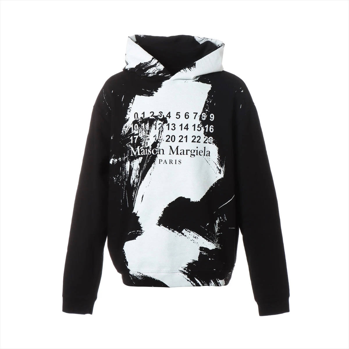メゾンマルジェラ 20AW コットン パーカー 44 メンズ ブラック ロゴ