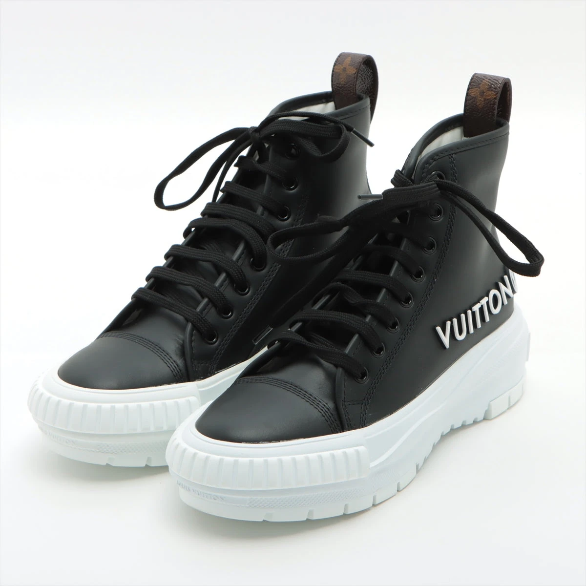 ヴィトン LVスクァッドライン 22年 レザー ハイカットスニーカー 36 1  