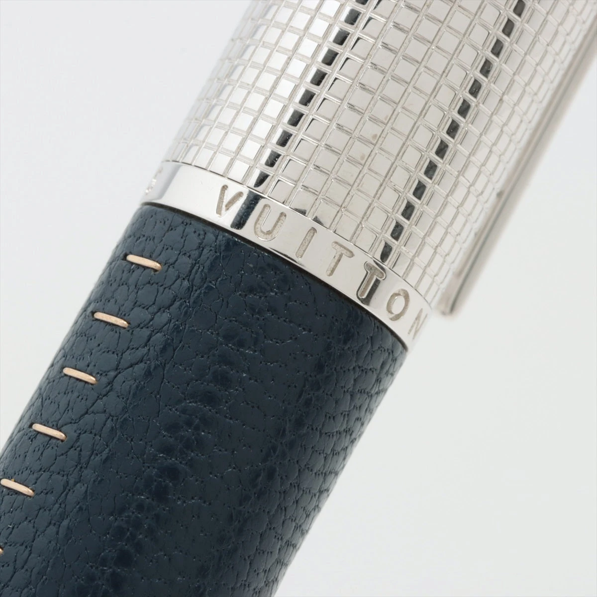 ヴィトン ドックラッカー ボールペン メタル×レザー ネイビー A1915235