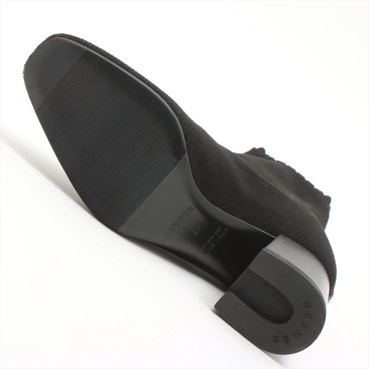 エルメス ニット ブーツ 37 レディース ブラック ヴォルヴェール