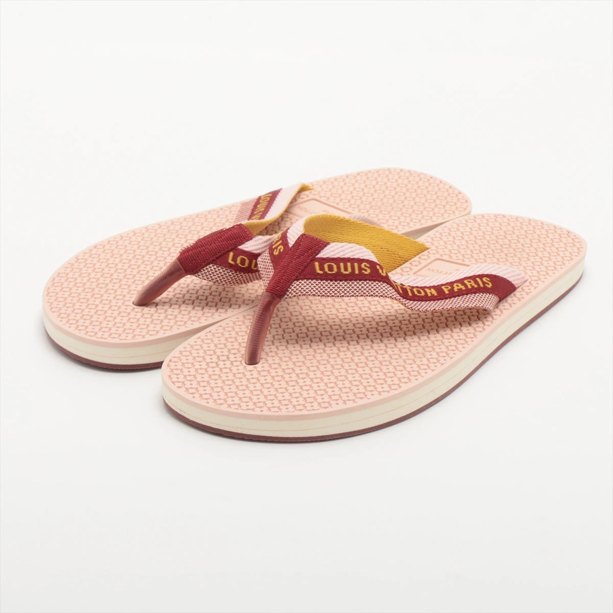 Louis Vuitton ベージュ フラワーサンダル ヴィトン モノグラムフラワー ラバー ビーチサンダル 35