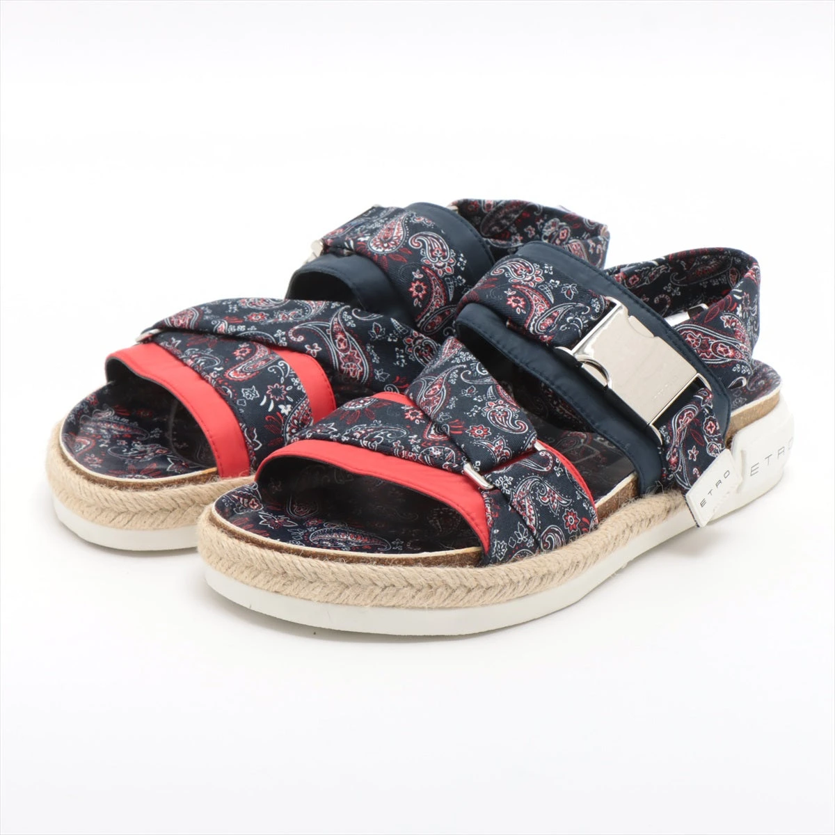 ETRO ペイズリー柄サンダル ネイビー