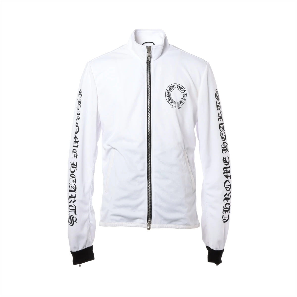 クロムハーツ ジャージ ポリエステル ホワイト×ブラック M JVP