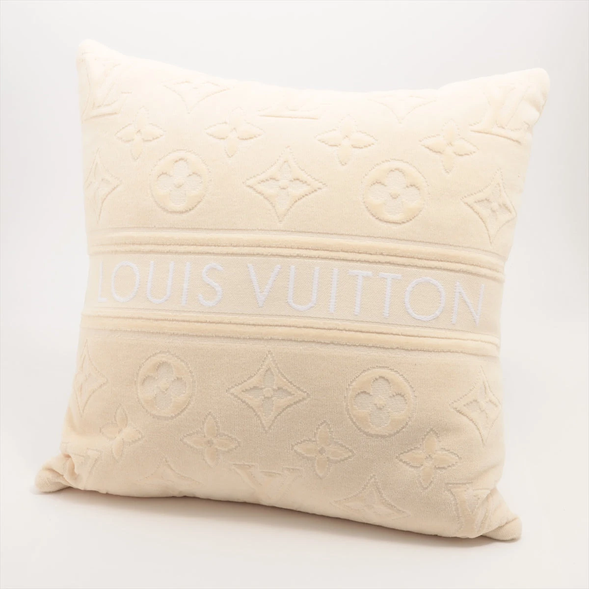 値下げ【新品】LOUIS VUITTON クッション　クッサン・LVバケーション ヴィトン クッサン LV バケーション RV1292 クッション コットン