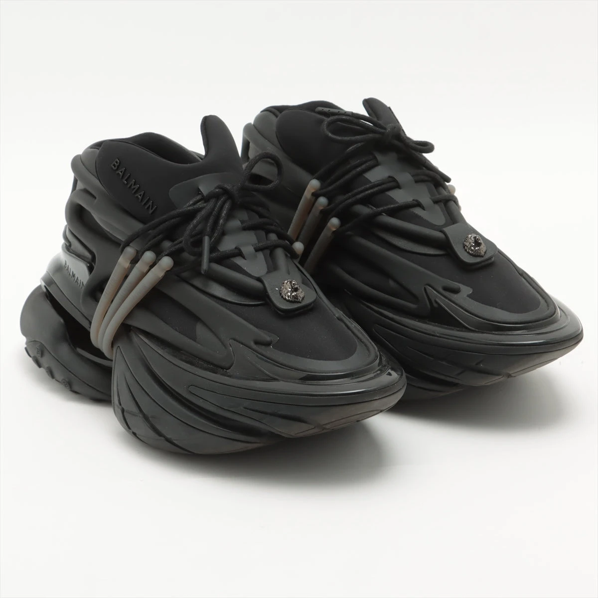 新品 バルマン Balmain ユニコーン スニーカー サイズ42　大迫力正規品 バルマン レザー スニーカー 42 メンズ ブラック UNICORN A1937826