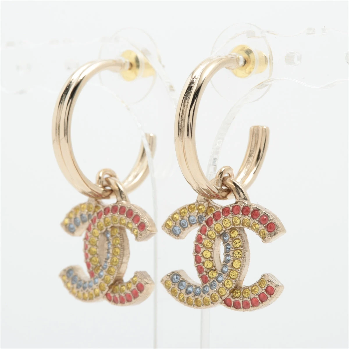 CHANEL シャネル　ピアス　ココマーク　L23C 両耳 シャネル ココマーク L23C ピアス(両耳用) GP×ラインストーン