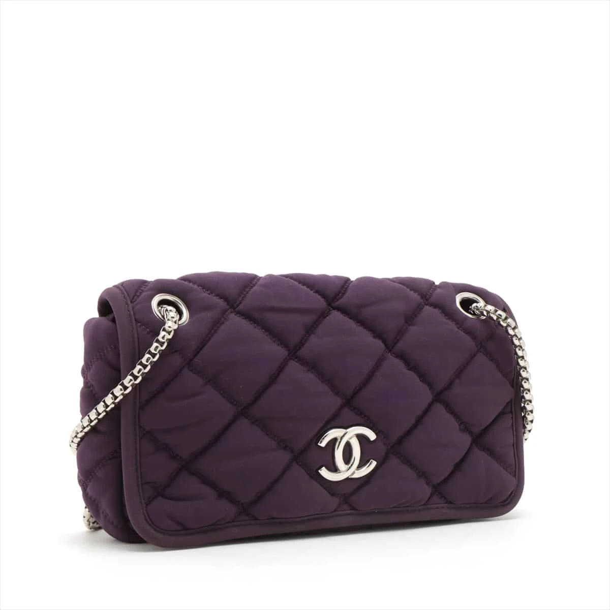 シャネル バブルキルト コットンジャージ チェーンショルダー