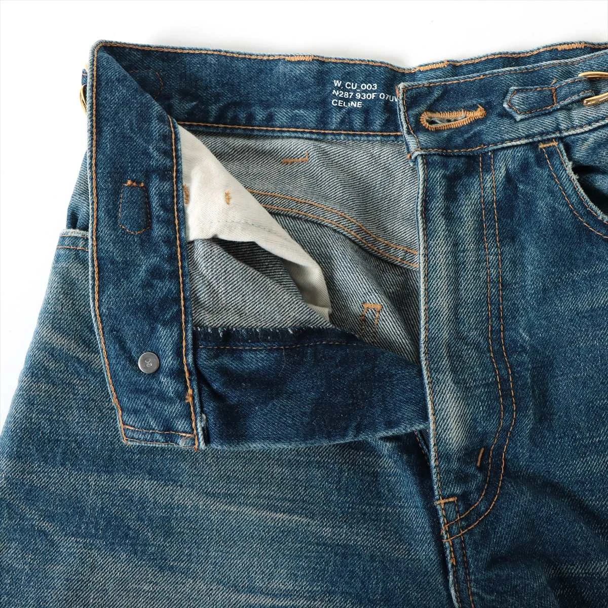 セリーヌ トリオンフ コットン デニムパンツ 26 レディース ネイビー