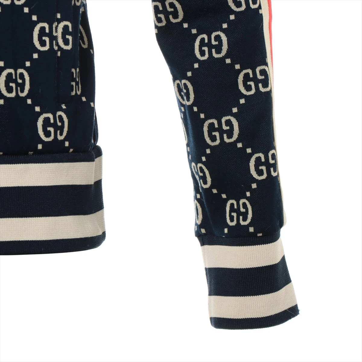 グッチ GGジャカード コットン ジャージ S メンズ ネイビー