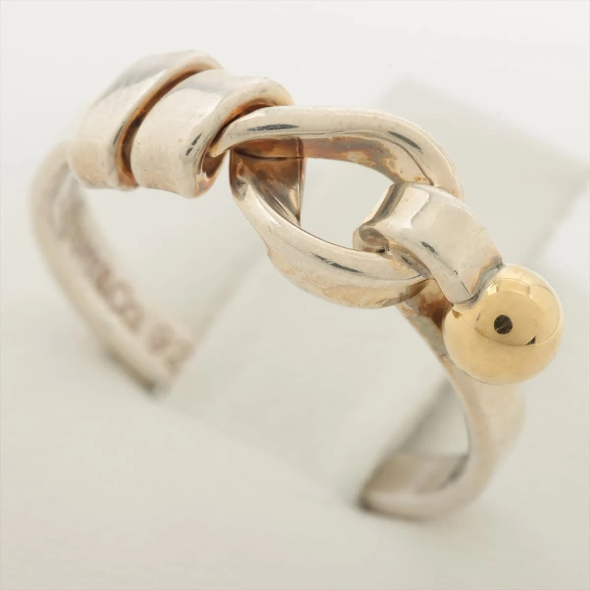 ティファニー ラブノット リング 925×750 2.6g ゴールド×シルバー  