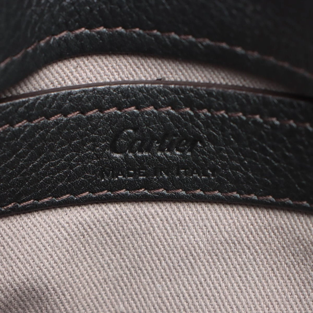 カルティエ Cドゥカルティエ レザー 2WAYハンドバッグ ブラック