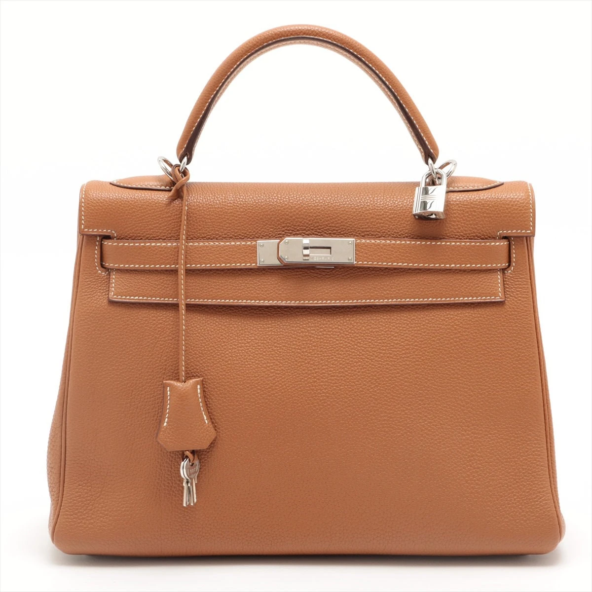 エルメス ケリー32 トゴ ゴールド シルバー金具 □J:2006年