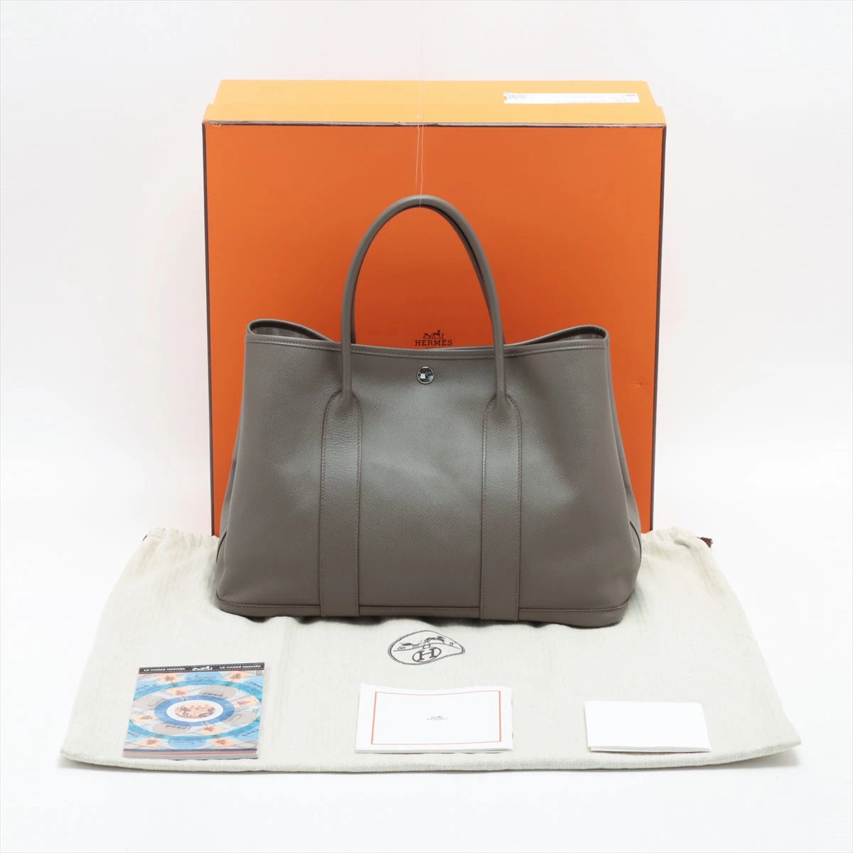 エルメス ガーデンパーティPM ヴォーエプソン エタン シルバー金具 C