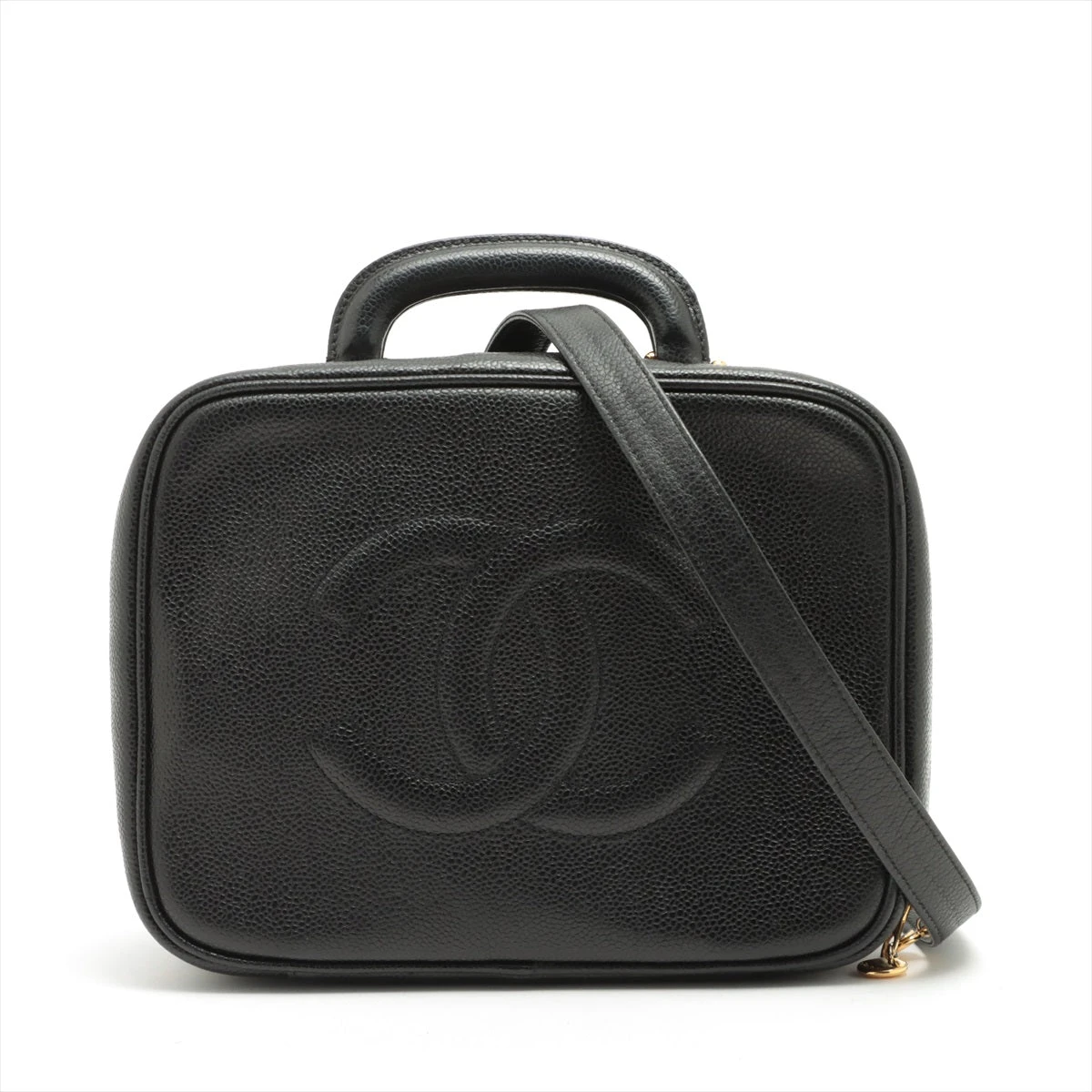 CHANEL　シャネル キャビアスキン ココマーク バニティ ヴァニティ　92 CHANEL シャネル キャビアスキン ココマーク バニティ
