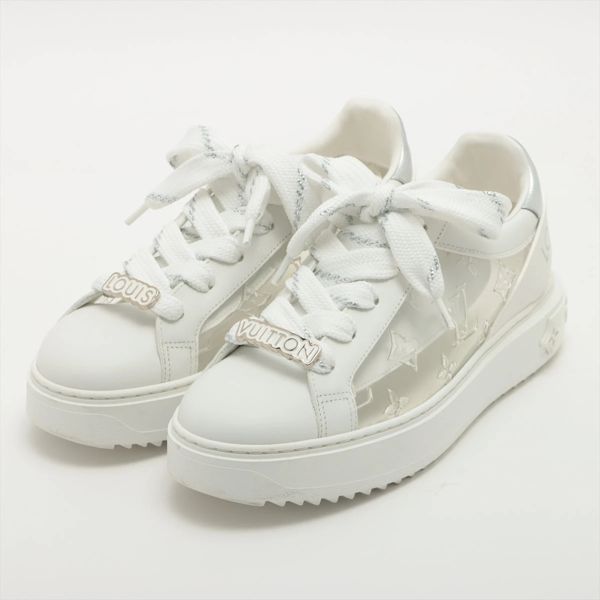 ヴィトン タイムアウトライン 21年 PVC スニーカー 37.5 レディース