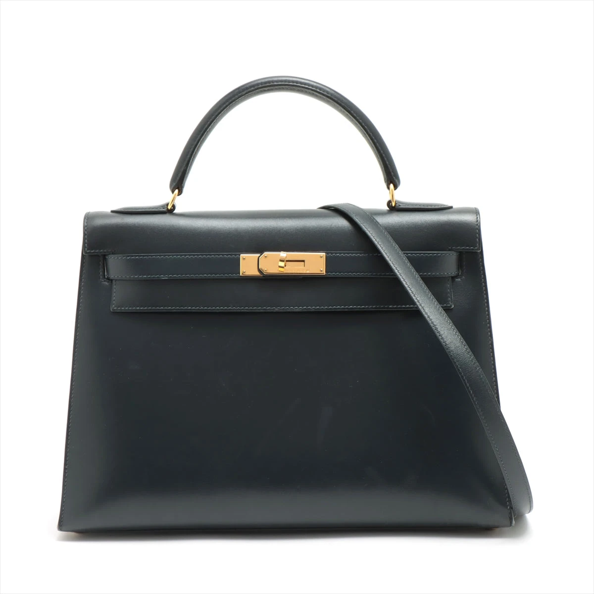 美品　HERMES　エルメス　ケリー32・35用　空箱　正規品 エルメスケリー32 外縫い ブラック ゴールド金具 〇Y刻印(1995