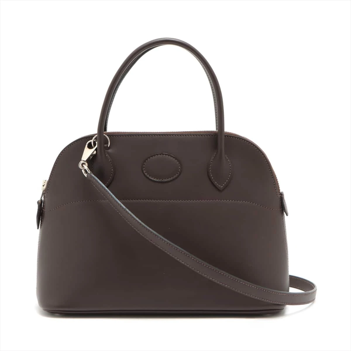 HERMES キュリオジボックスゴールド 中古品 エルメス ケリー35 セリエ ボックスカーフ ブラウン ゴールド
