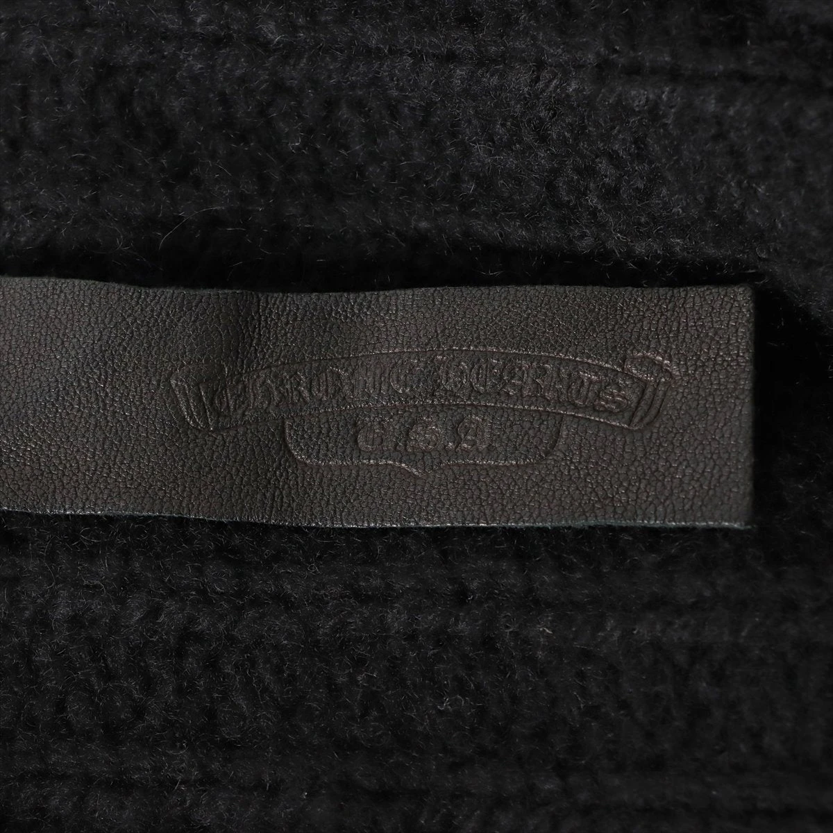 クロムハーツ パーカー カシミヤ ブラック L クロスパッチ