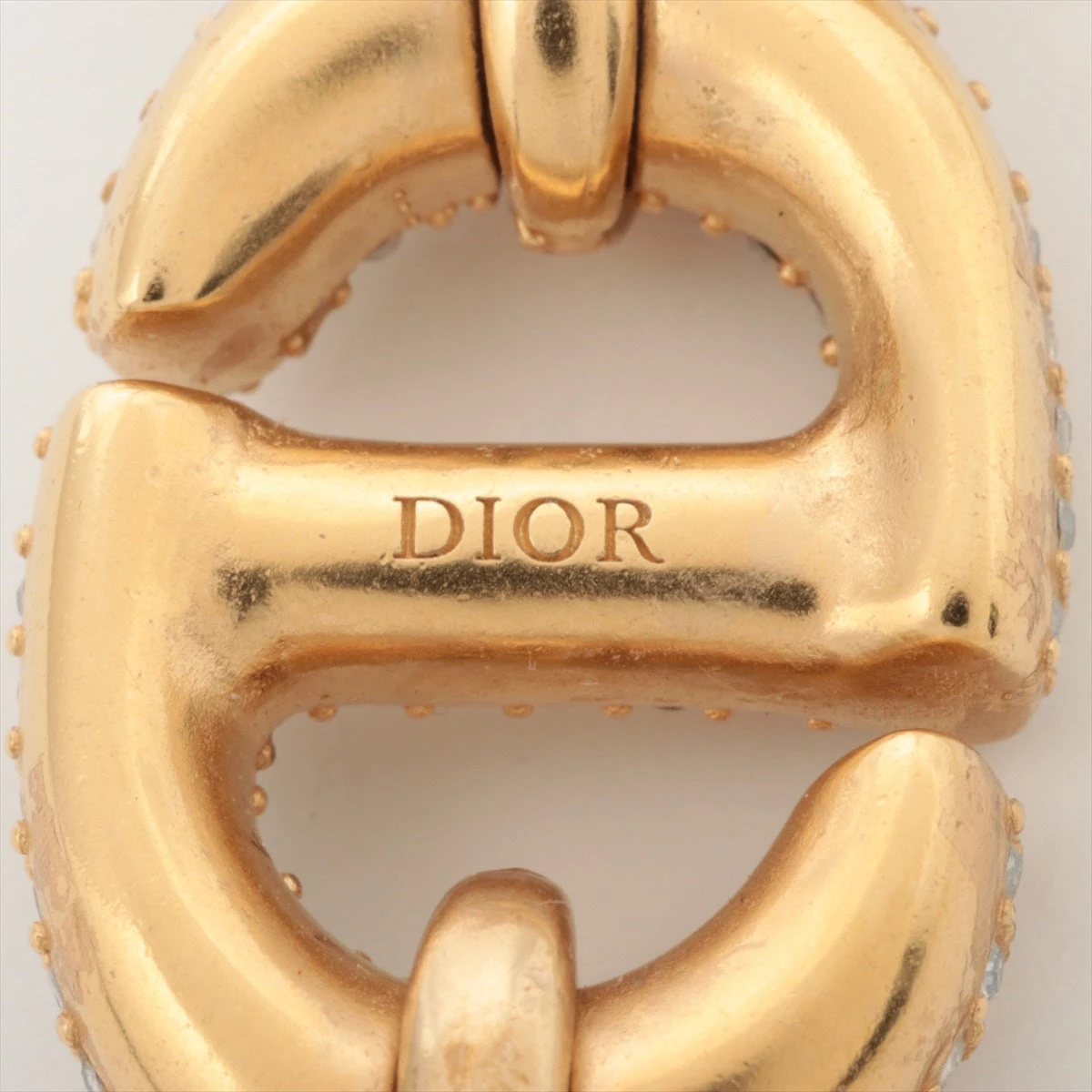 ディオール CD Navy CDネイビー パールネックレス GP×ライン