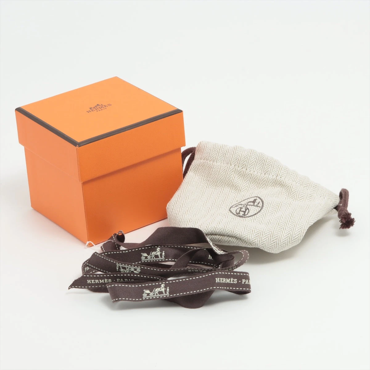 エルメス コリエドシアン ブレスレット ボックスカーフ ブラック