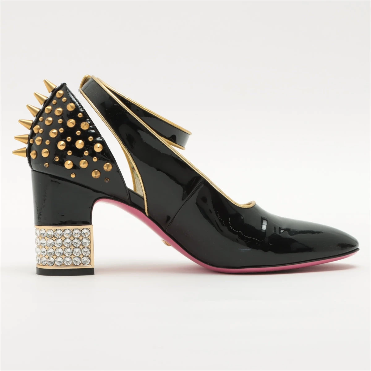 GUCCI ゴールド ビジュー フラットシューズ 37 1/2 GUCCI ゴールド ビジュー フラットシューズ 37 1/2