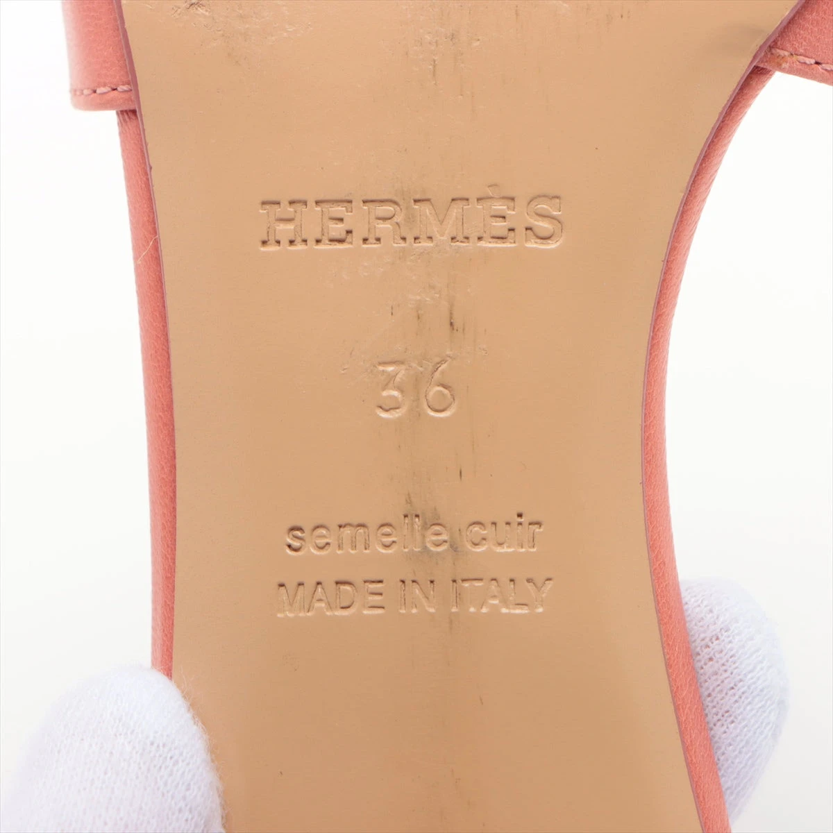 エルメス レザー サンダル 36 レディース ピンク オアジス A1896631 