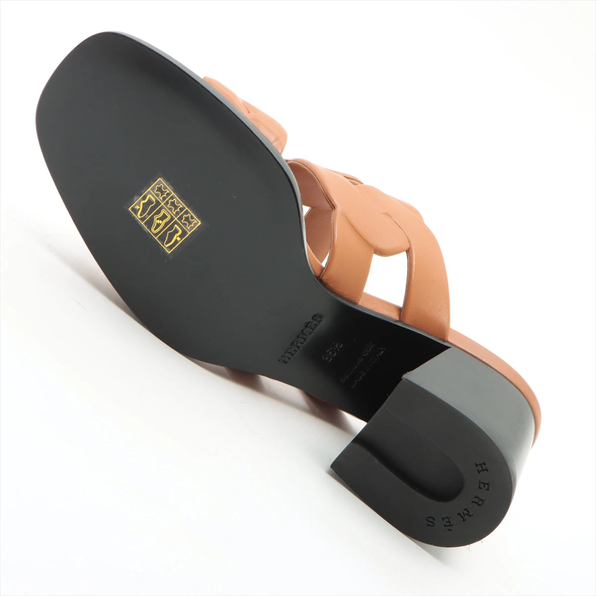 エルメス レザー サンダル 35 1/2 レディース ブラウン ビキニ