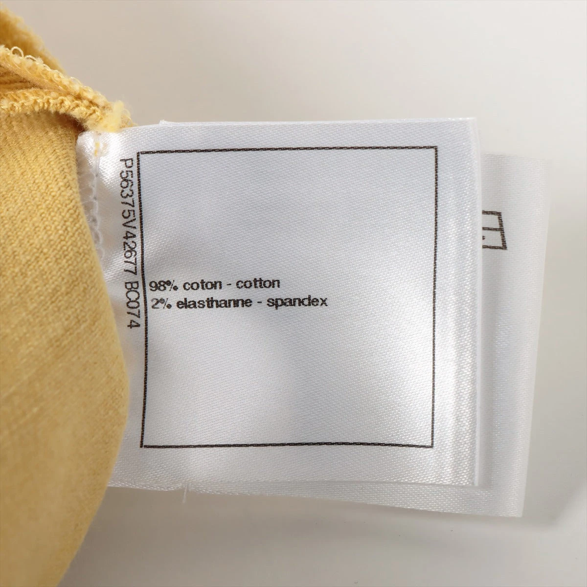 【美品】CHANEL 台形スカート　コットン　イエロー シャネル ココボタン コットン スカート 36 レディース イエロー