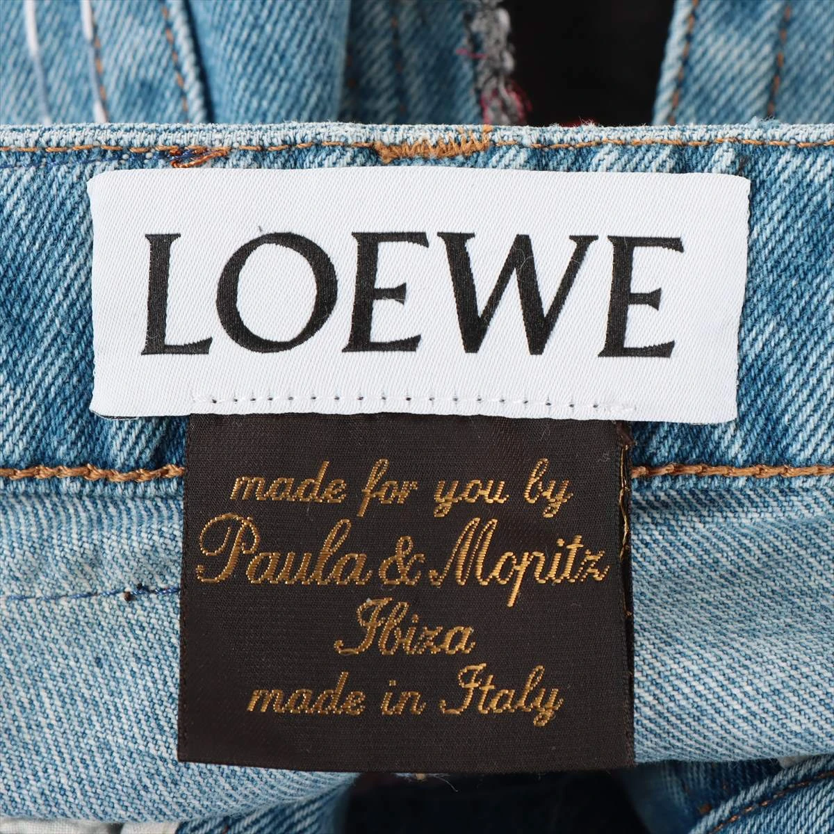 LOEWE パウラズイビザ フィッシャーマンデニム ロエベ×パウラズイビザ 22年 コットン デニムパンツ 36