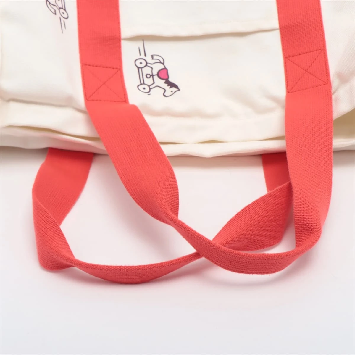 エルメス アダダ コットン トートバッグ ブーゲンビリア×ホワイト