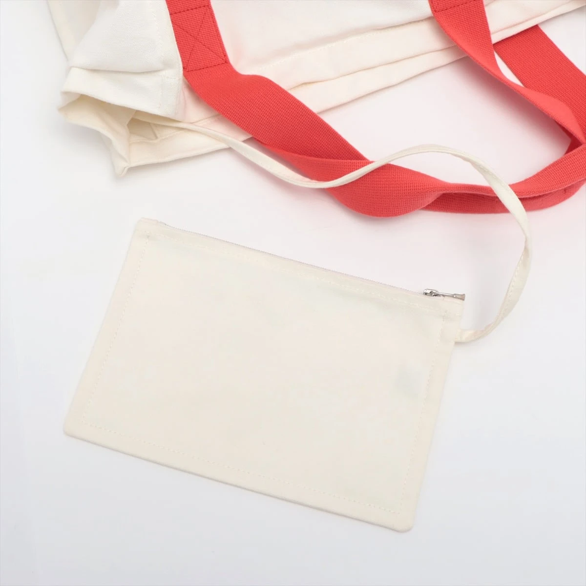 エルメス アダダ コットン トートバッグ ブーゲンビリア×ホワイト