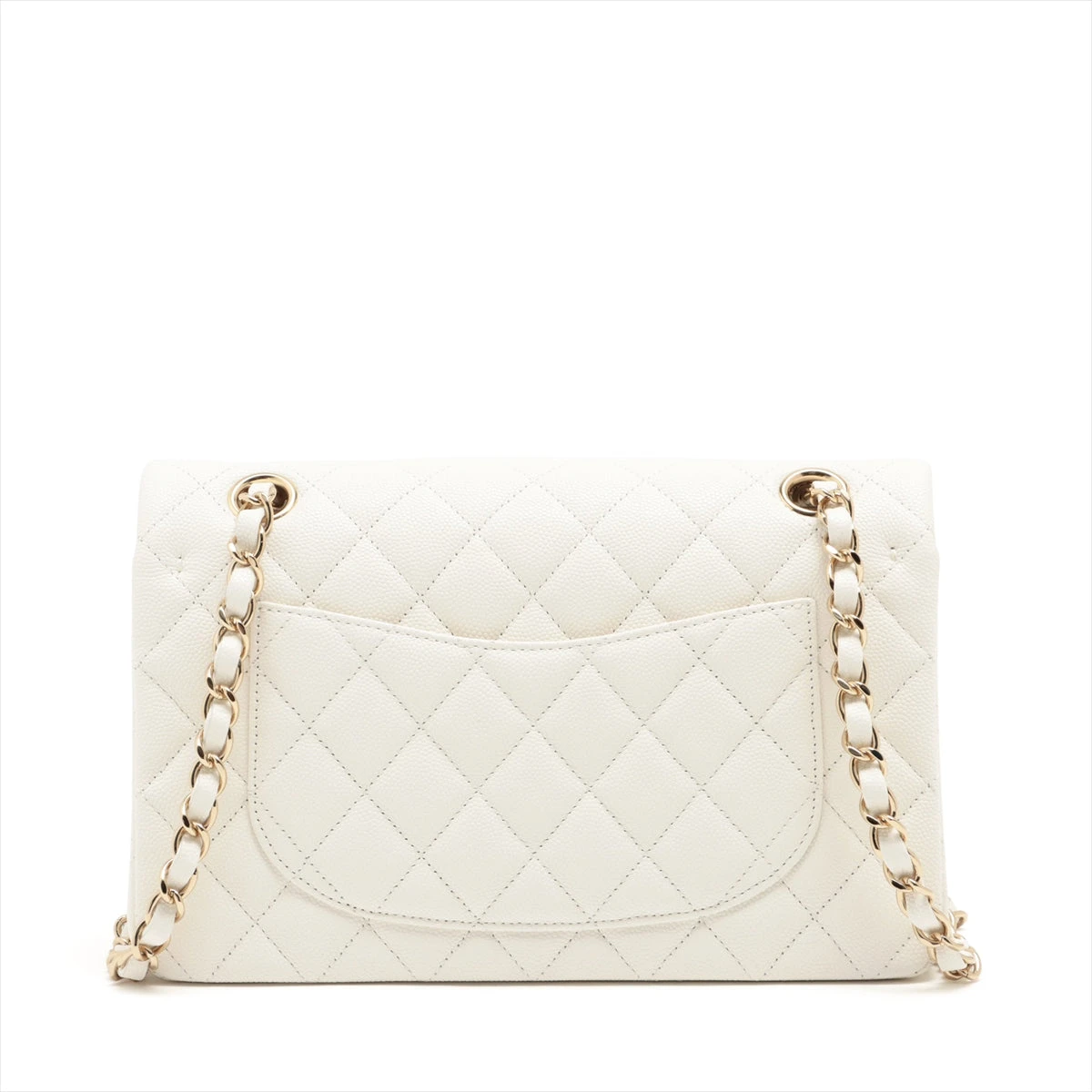 確実正規品⭐︎CHANEL シャネル　マトラッセ　カーフスキン　38ホワイト シャネル マトラッセ キャビアスキン ダブルフラップ ダブル