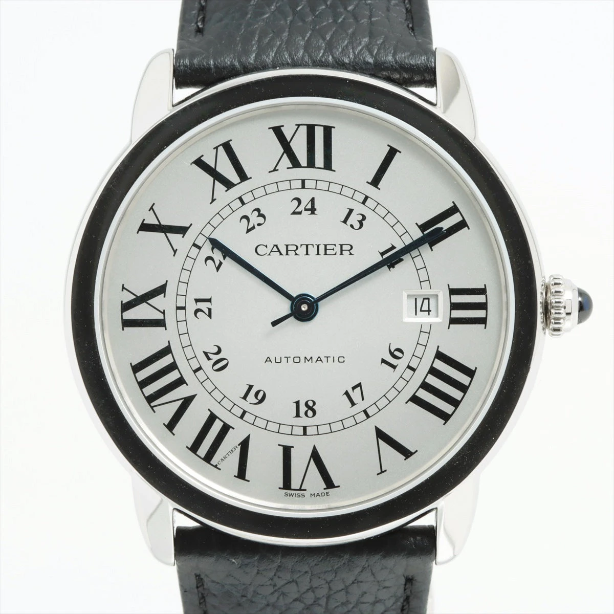 カルティエ ロンドソロXL WSRN0022 SS×革 AT シルバー文字盤 A1923263